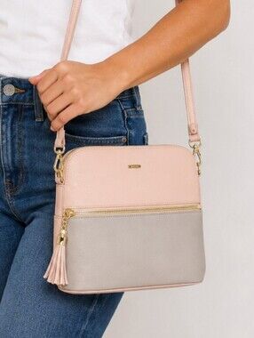 👜 LOVEVOOK Colorblock Crossbody Bag Blush & Sage | Adjustable Strap | NWOT